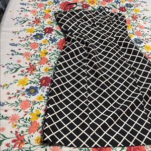 Elegant Black and White Checkered Dress